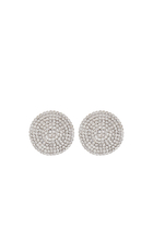 Large Round Crystal Earrings