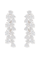 Aspen Drop Earrings, Silver Plated & Cubic Zirconia