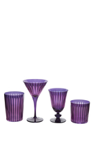 Prism Purple Highball Glass, Set of 4