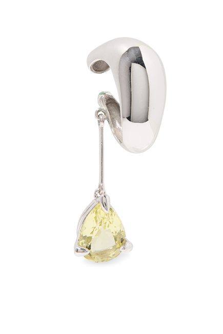 Lemon Quartz Drop Alien Ear Cuff
