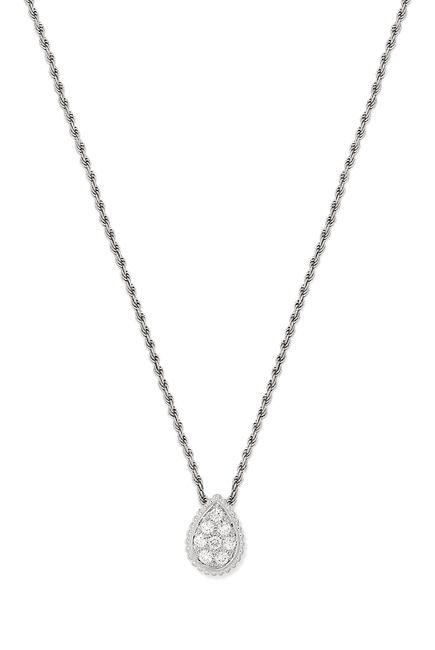 Serpent Bohème S Motif Pendant, Paved with Diamonds