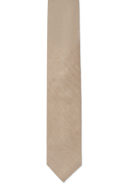 Solid Silk Linen Cotton Tie