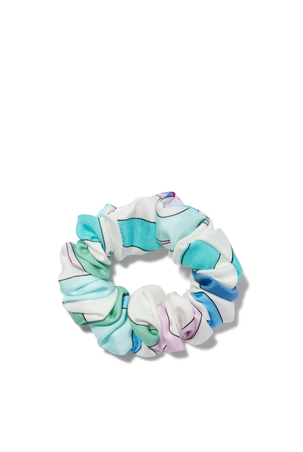 Iride-Print Silk Hair Tie