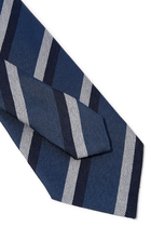 Striped Woven Silk Tie