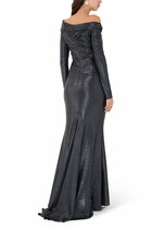 Off-shoulder Evening Gown