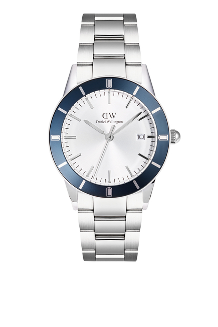 Iconic Paradigma Link Blue Bezel Watch