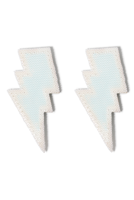 Kids Chenille Lightning Bolt Patches Set