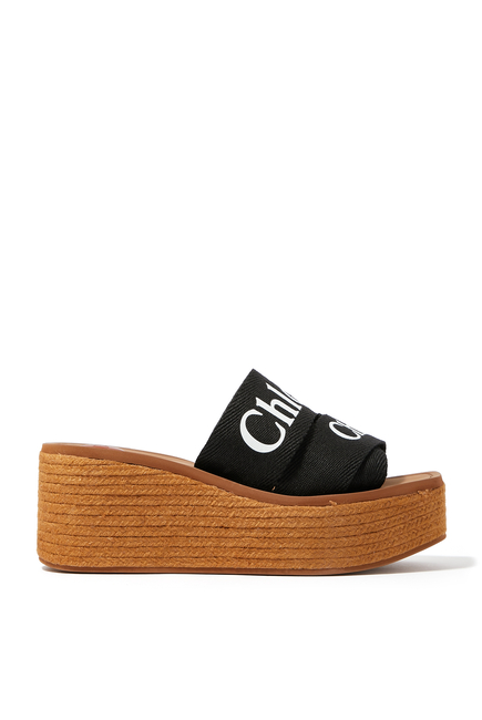 Woody 75 Linen Wedge Espadrilles