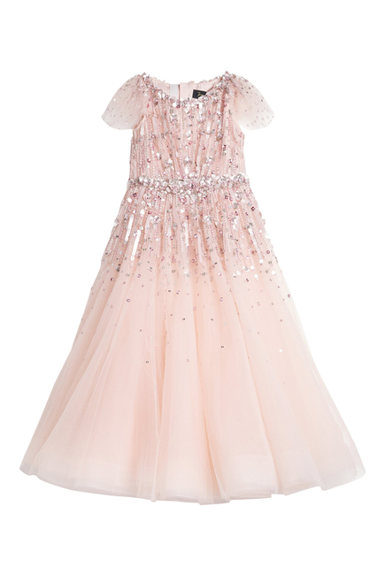 Kids Tulle Embellished Dress