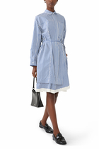 Stripe Shirt with Cascade Sleeves