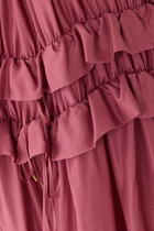 Sleeveless Long Dress in Washed Silk Pongé