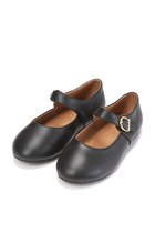 Kids Ballerina Leather Pumps