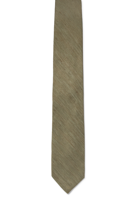 Solid Silk Linen Cotton Tie