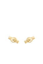Quatre Grosgrain Stud Earrings,  18K Yellow Gold