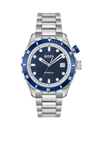 Automatic Watch with Monogram-Textured Dial