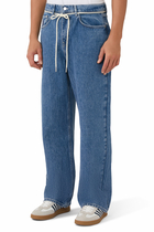 Denim Block Pants