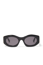 Calla Black Oval Sunglasses
