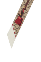 GG Valigeria Print Silk Neck Bow