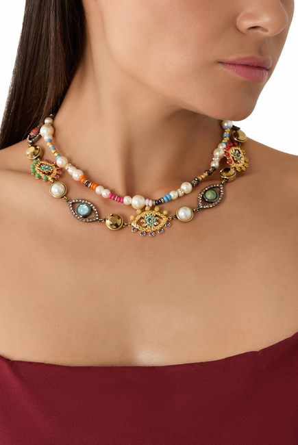 Multi-Strand Eye Necklace
