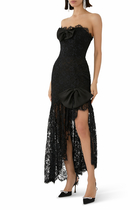 Lace Dress with Bustier and Bows