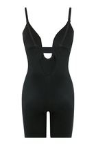 Suit Your Fancy Shaping Plunge Low-Back Mid-Thigh Bodysuit