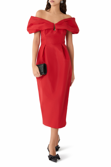Off-Shoulder Column Dress