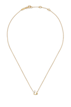 Kids 'Faa' Letter Pendant Necklace, 18kt Gold, Enamel