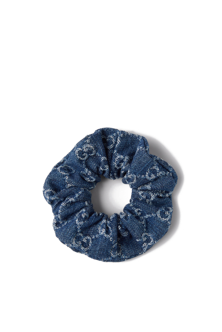 GG Denim Scrunchie