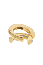 Bree Ear Cuffs, 14k Vermeil on Sterling Silver & Cubic Zirconia
