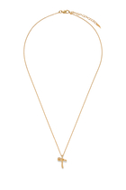 Curly Molten Mini Initial Necklace - T, 18k Recycled Gold Vermeil on Recycled Sterling Silver