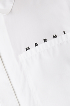 Organic Poplin Zip Shirt with Hidden Logo