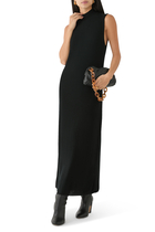Gradient Stitch High Neck Dress