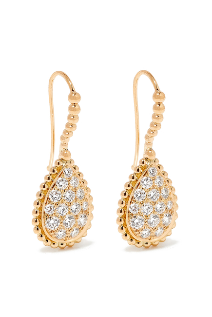 Serpent Bohème M Motif Sleepers, paved with diamonds, in yellow gold