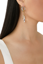 Dione Two-Tone Crystal Chandelier Drop Earrings