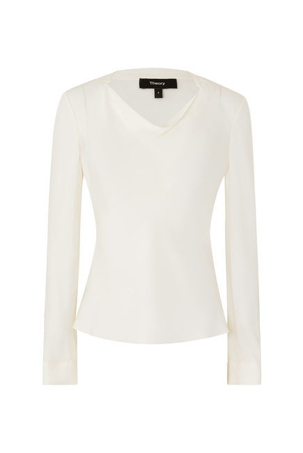 Cowl Neck Silk Blouse
