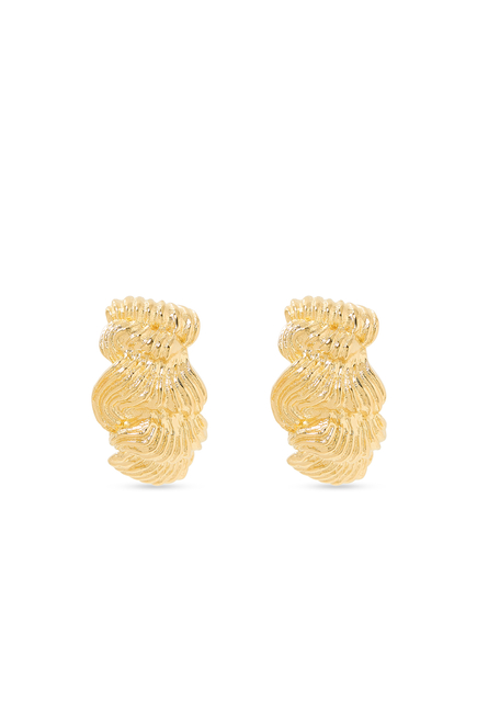 Chunky Earrings, 18K Yellow Gold Vermeil on Recycled Sterling Silver