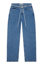 Denim Block Pants