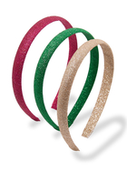 Kids Christmas Glitter Medium Alice Bands