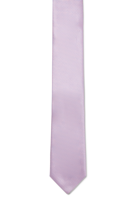 Geometric Woven Silk Tie