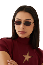 Fendi First Crystal Gold Oval Sunglasses