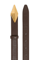Diamond Clasp Biker Leather Belt