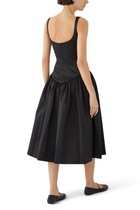 Lola Bonded Satin Midi Dress