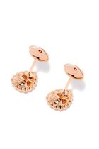 Serpent Bohème XS Motif Stud Earrings, Paved With Diamonds, in pink gold