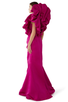 Pouf Shoulder Dress