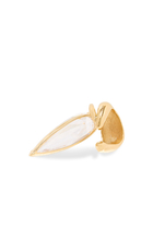 Clear Crystal Sharp Alien Ear Cuff – Left, 925 Sterling Silver & Crystal