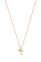 Curly Molten Mini Initial Necklace - T, 18k Recycled Gold Vermeil on Recycled Sterling Silver
