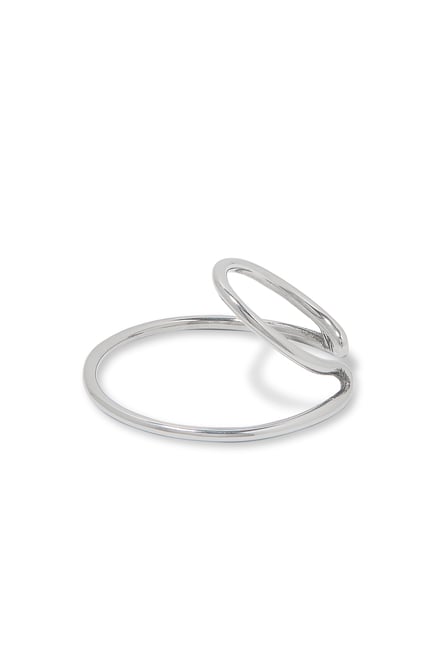 Lou Ear Cuffs, Silver-Plated Stainless Steel