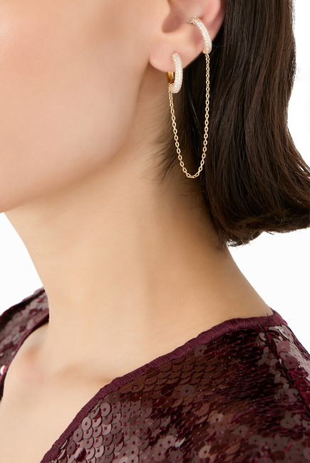 Encrusted Mini Loophole Earring