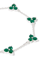  Como Bracelet, Sterling Silver & Emerald Cubic Zirconia