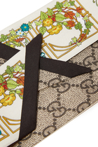Animal & Floral Print Silk Neck Bow